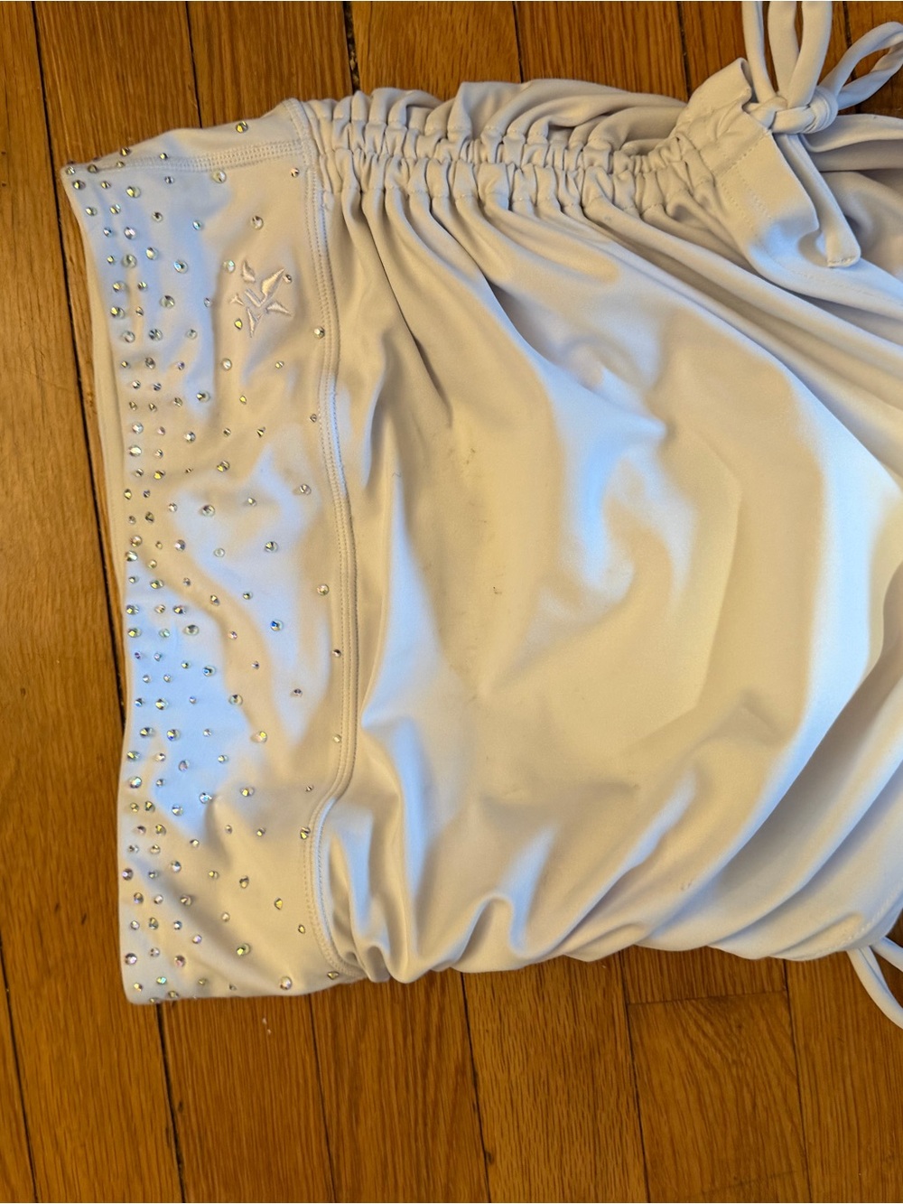 Rebel Athletic Ruched Skirt in White